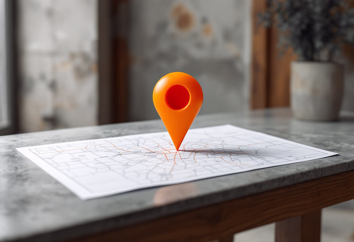 image of map location pin for a logistics company website